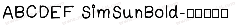 ABCDEF SimSunBold字体转换